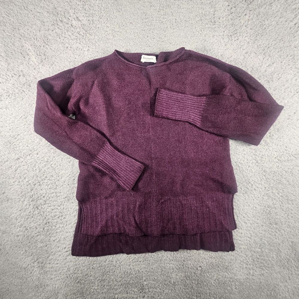 Arovescio Sweater‎ Womens XS Virgin Wool Purple High Low Preppy Made In Italy
